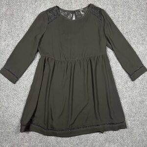 NWT Zara Women’s black dress long sleeve lace back